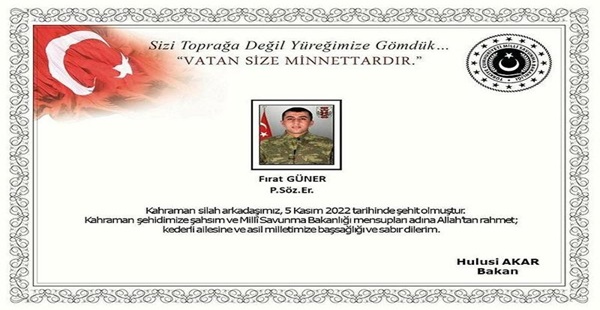 VATAN SANA MİNNETTARDIR