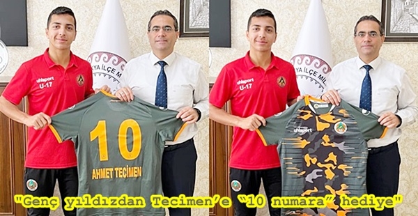 GENÇ YILDIZDAN TECİMEN’E ‘’10 NUMARA’’ HEDİYE