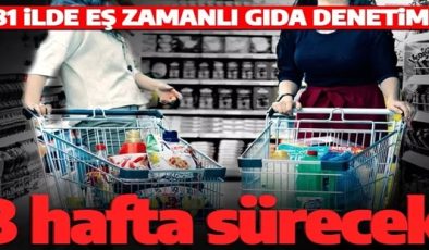 81 İLDE EŞ ZAMANLI GIDA DENETİMİ BAŞLADI