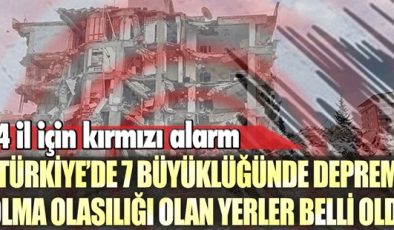 24 İL İÇİN KIRMIZI ALARM