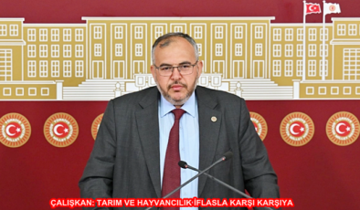 ÇALIŞKAN: TARIM VE HAYVANCILIK İFLASLA KARŞI KARŞIYA