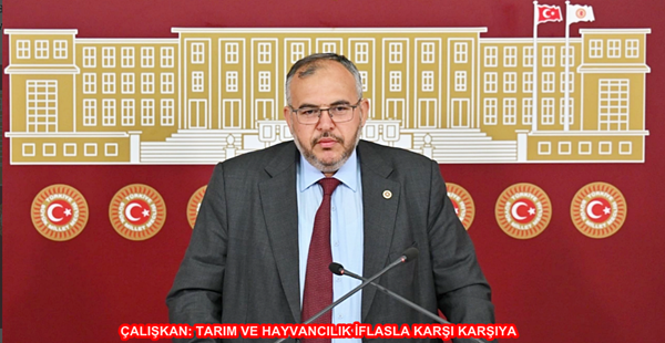 ÇALIŞKAN: TARIM VE HAYVANCILIK İFLASLA KARŞI KARŞIYA