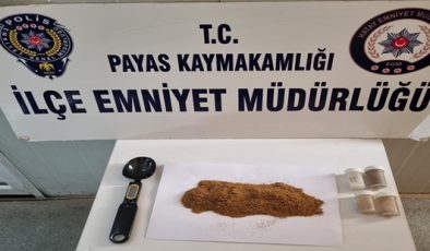 PAYAS’TA 56,6 GRAM SENTETİK KANNABİNOİD ELE GEÇİRİLDİ