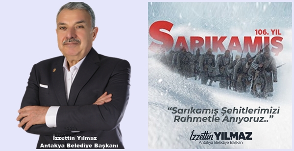 BAŞKAN YILMAZ SARIKAMIŞ ŞEHİTLERİNİ ANDI