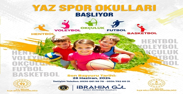 BELEN’DE YAZ SPOR OKULLARI BAŞLIYOR