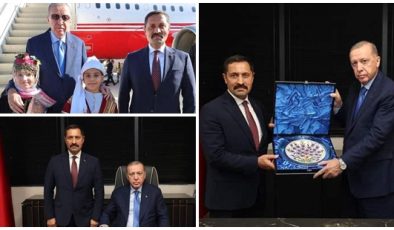 HATAY’IN MEDAR-I İFTİHAR’I, CUMHURBAŞKANI ERDOĞAN’A ÖZEL İŞLEMELİ PORSELEN TAKDİM ETTİ