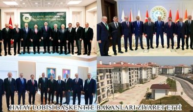 HATAY LOBİSİ BAŞKENTTE BAKANLARI ZİYARET ETTİ