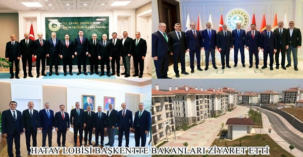 HATAY LOBİSİ BAŞKENTTE BAKANLARI ZİYARET ETTİ