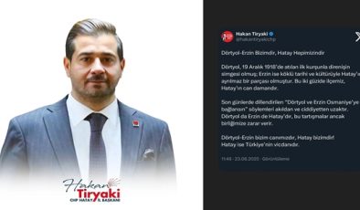 TİRYAKİ: DÖRTYOL VE ERZİN HATAY’INDIR