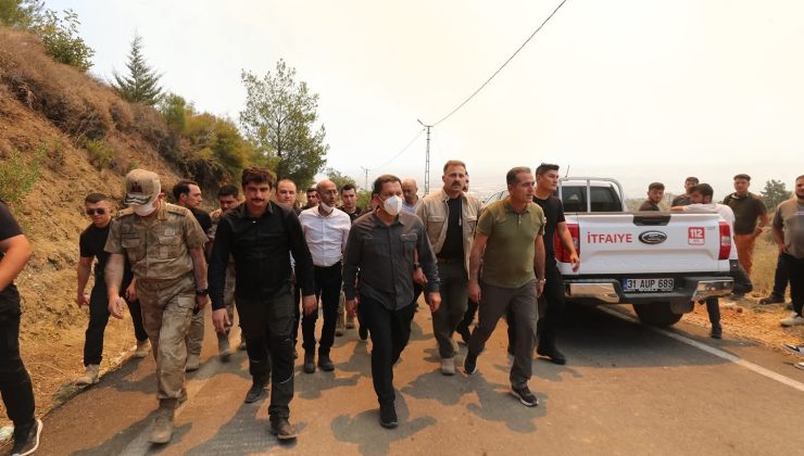 VALİ MASATLI YANGIN BÖLGESİNDEN AYRILMADI