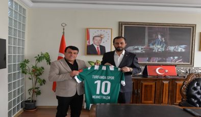 BAŞKAN MEHMET YALÇIN, TURFANDA MAHALLE MUHTARI HASAN AY’I AĞIRLADI