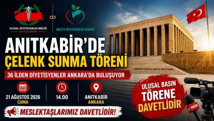 DİYETİSYENLERDEN ANKARA’DA TARİHİ ADIM: ANITKABİR’DE DEV BULUŞMA