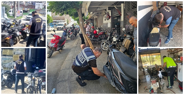 HATAY’DA MOTOSİKLET TAMİRCİLERİ VE YEDEK PARÇACILARA SIKI DENETİM