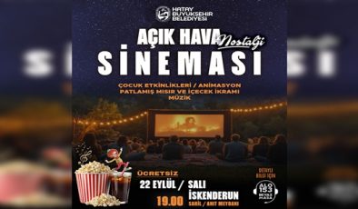HBB’DEN İSKENDERUN’DA ÜCRETSİZ AÇIK HAVA SİNEMASI