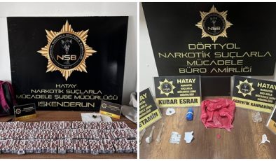 İSKENDERUN VE DÖRTYOL’DA UYUŞTURUCUYA GEÇİT YOK, 4 TUTUKLAMA