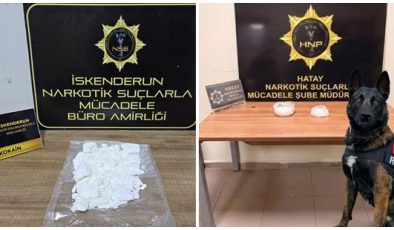 HATAY’DA UYUŞTURUCU OPERASYONU: 2 ARAÇTA KOKAİN VE METAMFETAMİN ELE GEÇİRİLDİ, 3 KİŞİ TUTUKLANDI