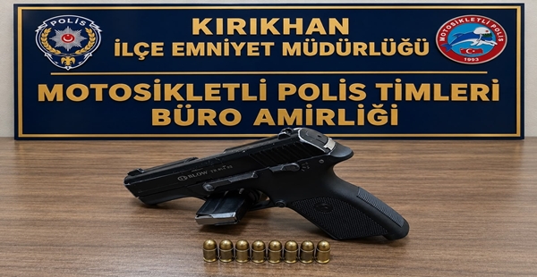 KIRIKHAN’DA RUHSATSIZ SİLAH YAKALANDI: 1 TUTUKLAMA